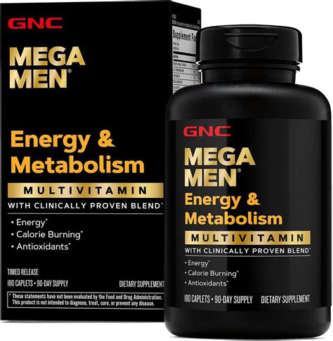 Amazon.com: GNC Mega Men Energy & Metabolism Multivitamin Caplets ...