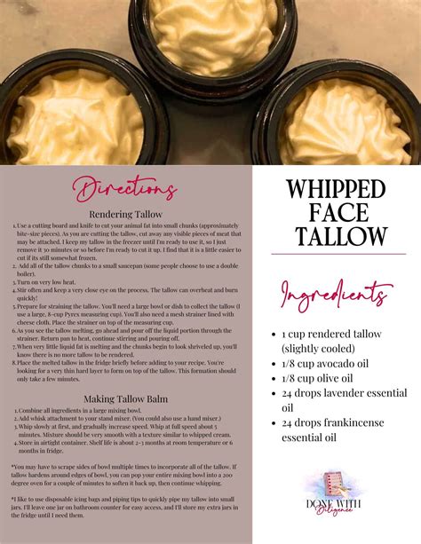 How to Make Whipped Tallow Balm for Face and Skin - Done With Diligence