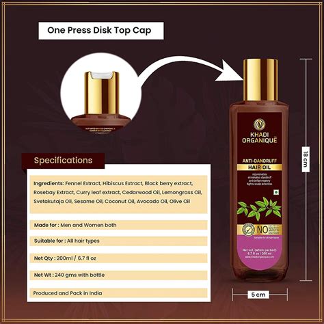 Anti Dandruff Hair Oil - Khadi Organique | Hair Care For Dandruff