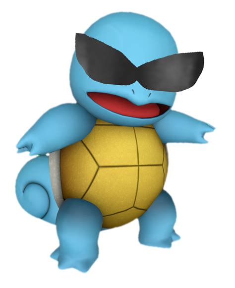 Squirtle with sunglasses standing by TransparentJiggly64 on DeviantArt