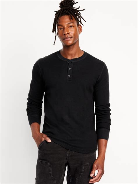 Men's Waffle Knit Henley | Old Navy
