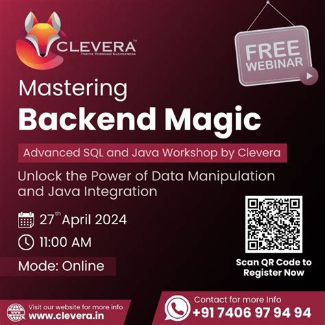 Mastering Backend Magic: Advanced SQL and Java Workshop by Clevera ...