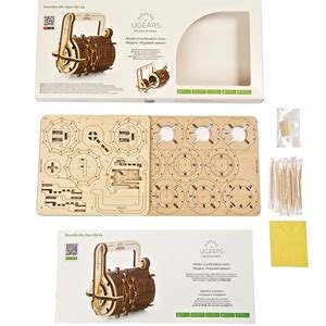 UGEARS Combination Lock – The Da Vinci Code Inspired Cryptex Lock ...