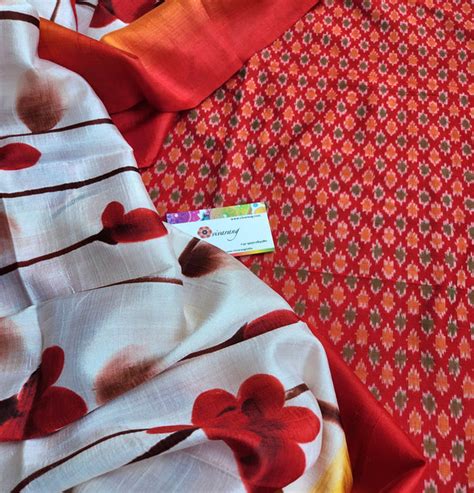 Ikat kurti piece Madhubani dupatta SICO Officewear gift ideas Red ...