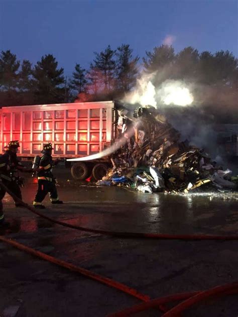 Large trash trailer catches fire at Trumbull transfer station