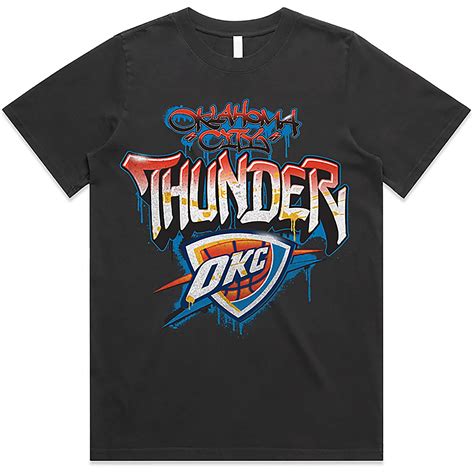 The Wild Collective Men's Oklahoma City Thunder Graffiti Graphic T ...
