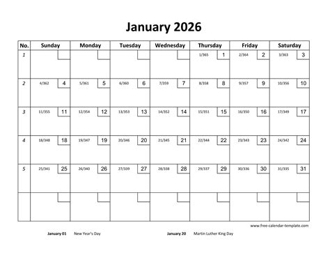 Monthly Calendar 2026 Printable with checkboxes (horizontal) | Free ...