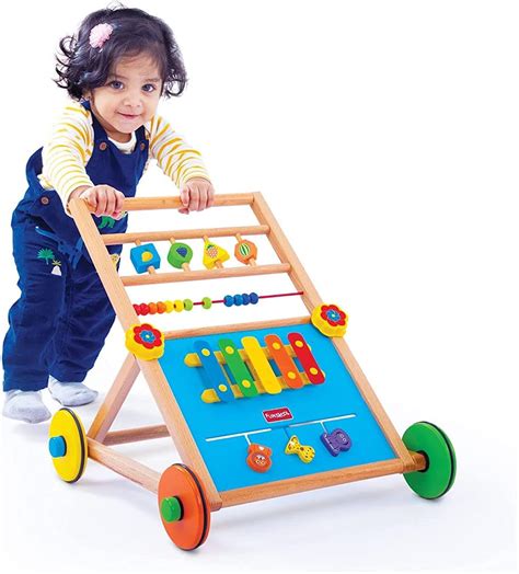 Ariro Toys Wooden Push Walker (nadai vandi) for Infants and Toddlers ...