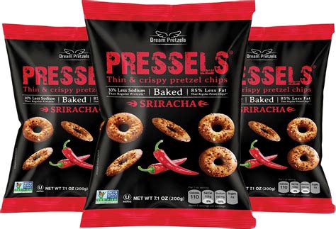 Amazon.com: Dream Pretzels Pressels Baked Pretzel Chips, Sriracha ...