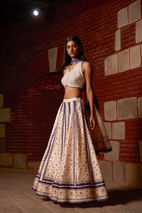 Indigo Whisper Lehenga Set – AGASHE