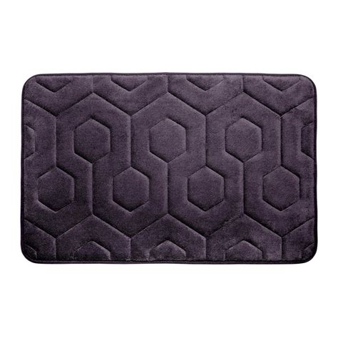 Buy Bounce Comfort Hexagon Memory Foam Bath Mat, 17 by 24", Plum Online ...