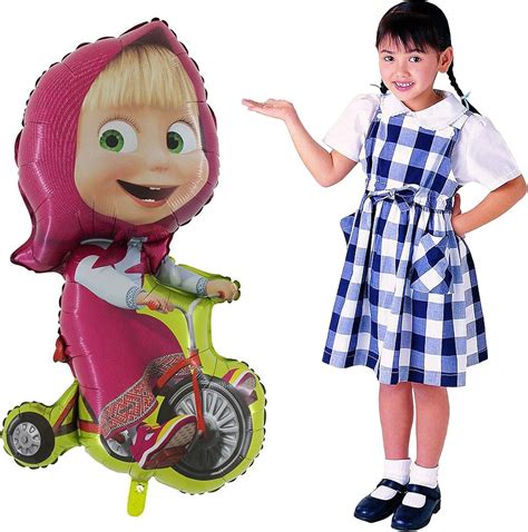 Balloon with Masha on a Bicycle 39 inch from the India | Ubuy