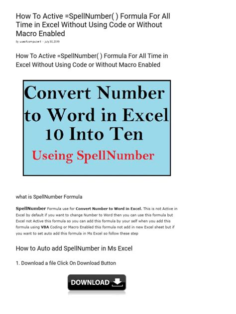 How to Spell Number Automatically in Excel 的图像结果