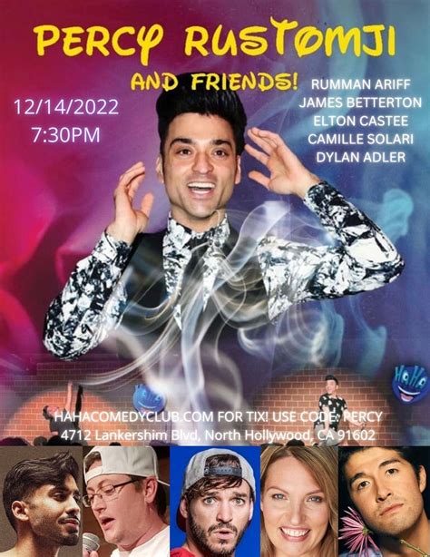 Percy Rustomji and Friends Tickets at Ha Ha Comedy Club in Los Angeles ...