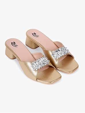 Buy ZAIF women fancy Block heel footwear sandal (HS91) at Amazon.in