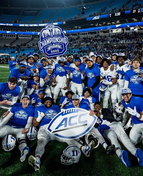 Congratulations to Duke Football!! 🏈 2025 ACC Champions!! 💍Love the ...