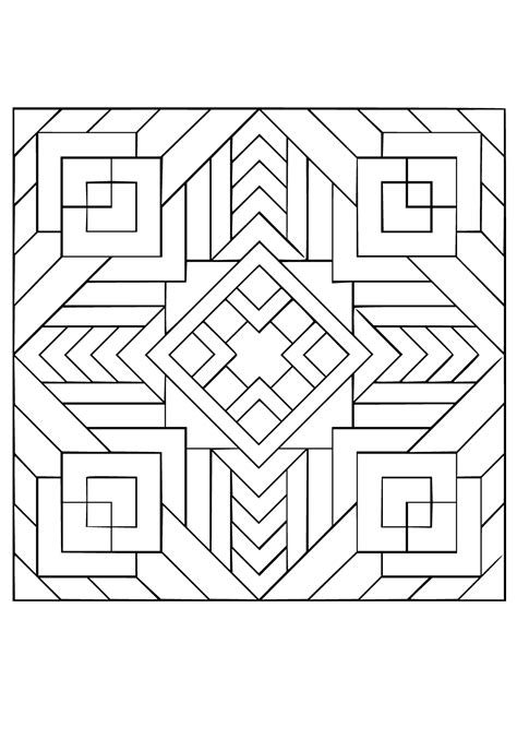 Square Coloring Page For Preschool