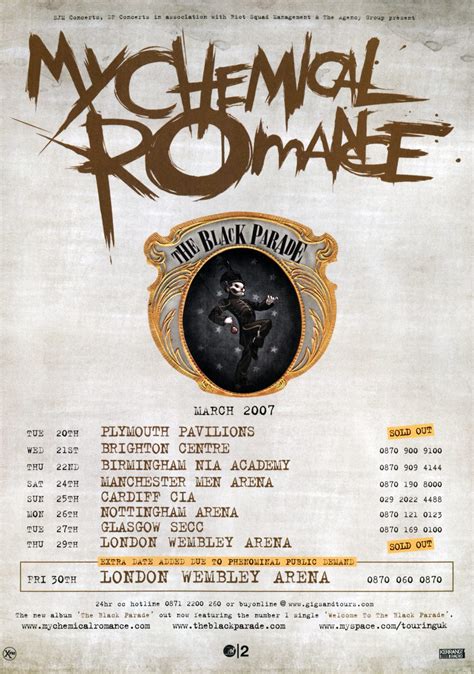 My Chemical Romance Tour List at Bernadette Oakman blog