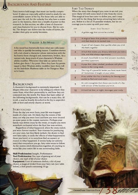 DnD 5e Homebrew — GrimmDark a Book of Fairy Tales: Backgrounds by ...