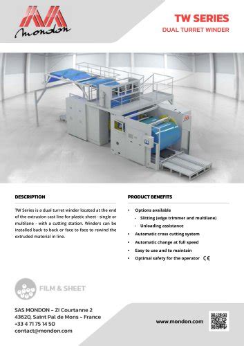 Rewolex Turret Unwinder & Winder - MONDON WINDING & CONVERTING MACHINES ...