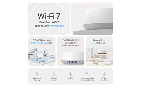 TP-Link Deco BE25(3-Pack) Dual Band BE5000 Whole Home Mesh WiFi 7 ...