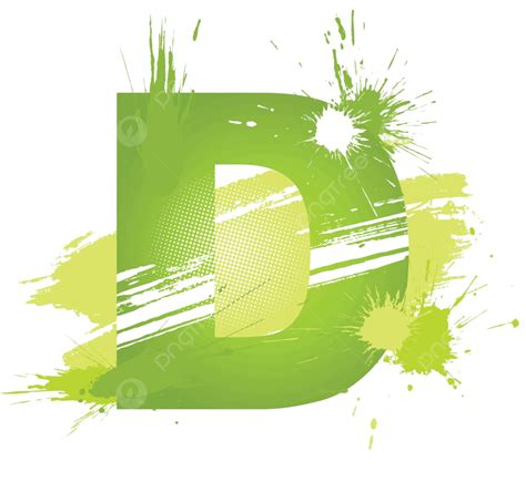 緑の抽象的なペイント飛沫フォント文字 D シンボル英語のテキスト ベクターイラスト画像とPNGフリー素材透過の無料ダウンロード - Pngtree