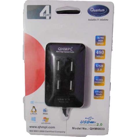 Quantum QHM 6633 4 Port USB HUB Price in India, Specs, Reviews, Offers ...