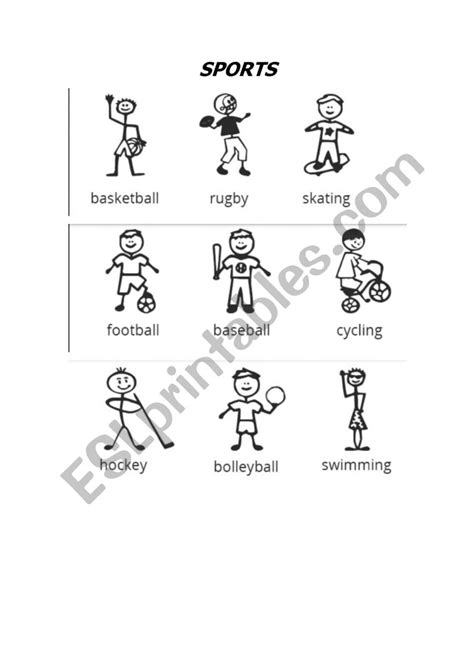Playing Sports Worksheet 的图像结果