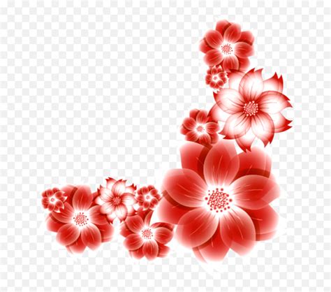 Digital Flower Frame Read Border - Png Background Transparent ...