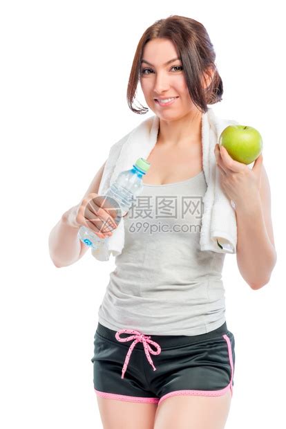 拿着苹果的运动女孩高清图片下载-正版图片303291368-摄图网