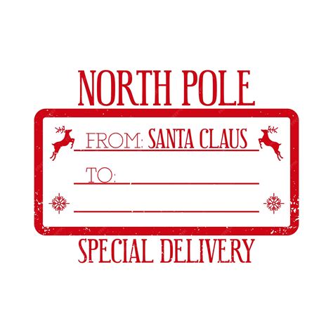 Santa Claus North Pole Stamp