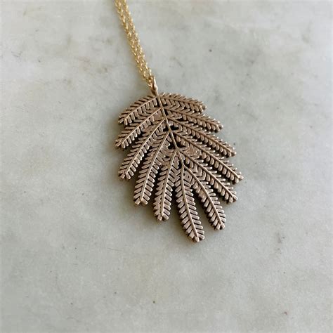 Large Mimosa Leaf Necklace | MIMOSA Handcrafted