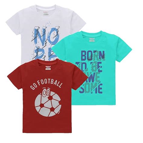 Buy Boy's Cotton Halfsleeve T-Shirt (Pack of 3) | KIDDEO