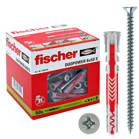 Kołki FISCHER DUOPOWER 6 x 50 S Z WKRĘTEM Op. 50 szt. 6 x 50 | Technika ...