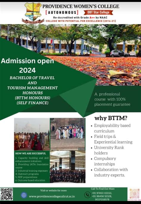 2024-25 Admissions Open-Dept. Of Travel & Tourism – Providence Women's ...