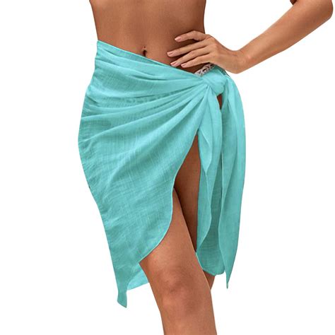 YOTMKGDO Swim Skirt, Women Beach Sarongs Sheer Cover Ups Mesh Bikini ...