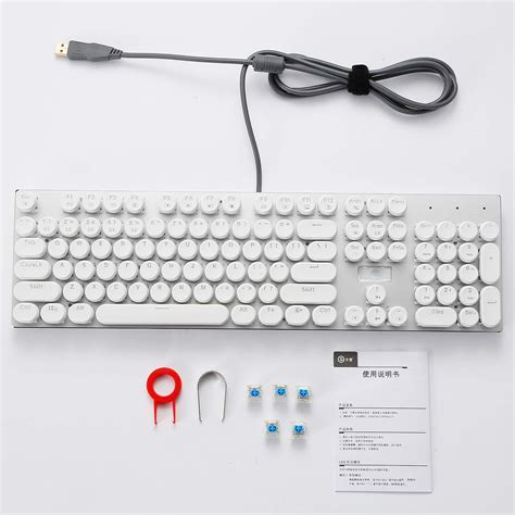 UBOTIE Colorful Computer Wireless Keyboard Mouse Combos, Typewriter ...