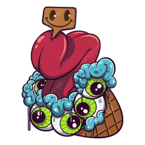 Eye Topped Ice Cream Cartoon, Cartoon Clipart, Ice Clipart, Eye Clipart ...