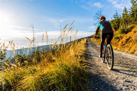 Autumn mountain biking trail