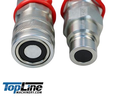 Flat Face Hydraulic quick coupler set 3/4 NPT High Flow 3/4 body ...