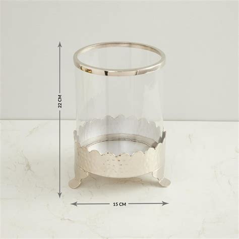Buy Splendid Round Glass Hurricane from Home Centre at just INR 1199.0