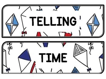 America, Fourth July Clock Labels for Telling Time #55Sheet Size: 8.5 ...