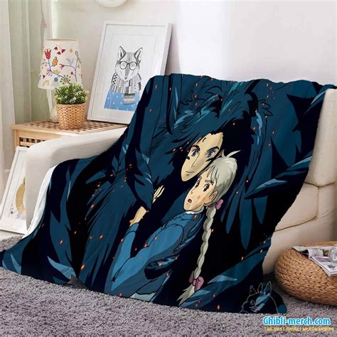 Howl's Moving Castle Blanket New Release 2024 | Ghibli Merch Store