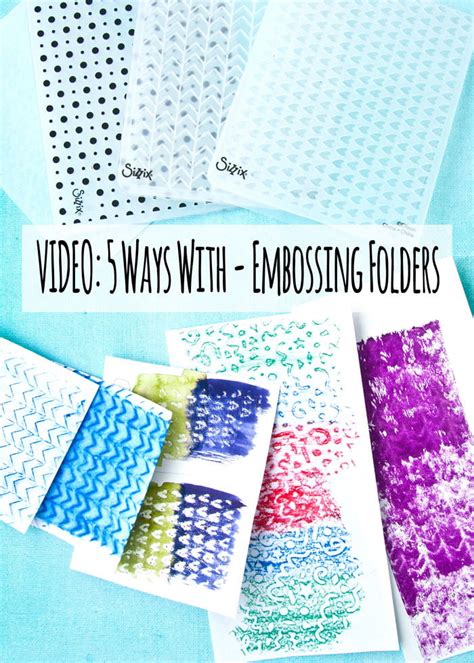 Image result for Using Embossing Folders without a Machine