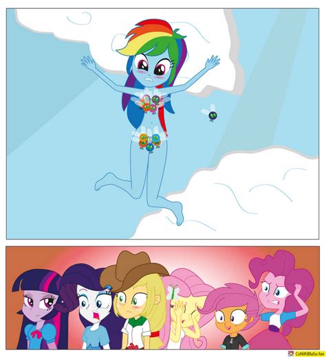 Rainbow Dash and parasprites Equestria Girls by CoNiKiBlaSu-fan on ...