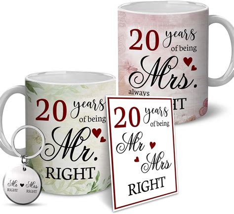 Amazon.com: GOFABACO 20th Anniversary Wedding Gifts For Couple ...