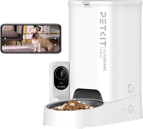 Amazon | PETKIT 自動給餌器 猫 中小型犬用 タンク二層化 カメラ付き 1080P 暗視機能 双方向会話 透明な窓口 感知 ...