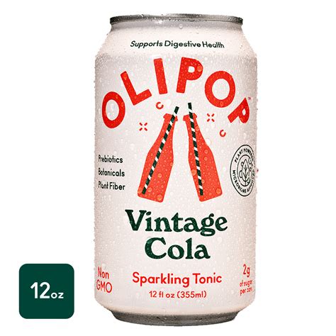 OLIPOP Prebiotic Soda, Vintage Cola Flavor, 12 fl oz - Walmart.com