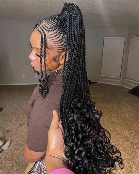 Des.dabratt_ 🫶🏽 on Instagram: "Braid ponytail with curlsss 🥰🥰🥹🥹 Dallas ...