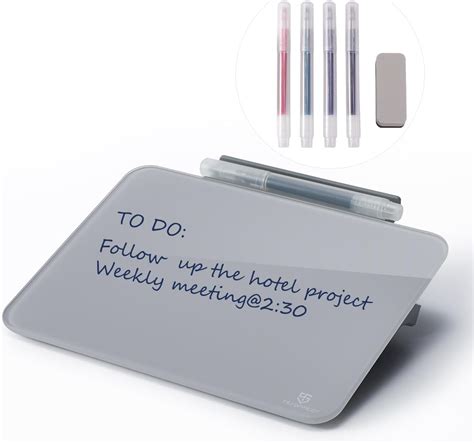 Amazon.com : Small Desktop Glass Dry-Erase Whiteboard - 8 X 6 Inches ...